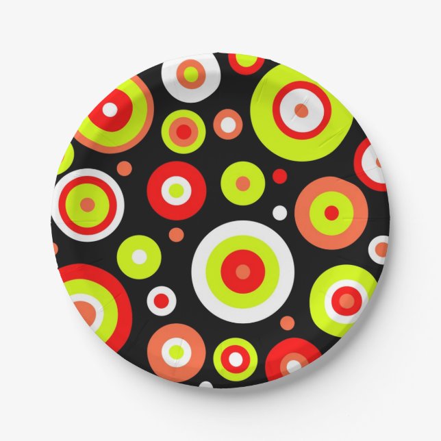 Retro design paper plates (Front)