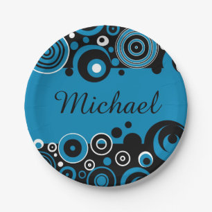 Retro design paper plates