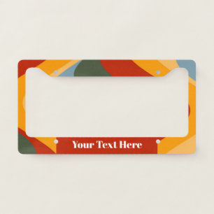 Retro Design  Personalized  Lines  License Plate Frame