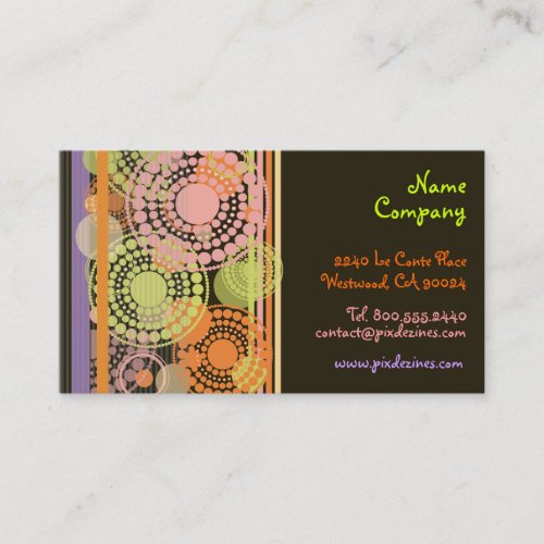 Retro design profile cards business card