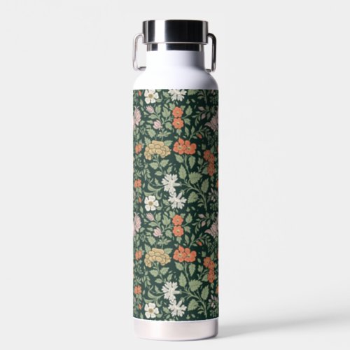 Retro design with floral pattern 1 water bottle