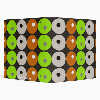 Retro Designer Dots & Circles Funky Pattern Binder