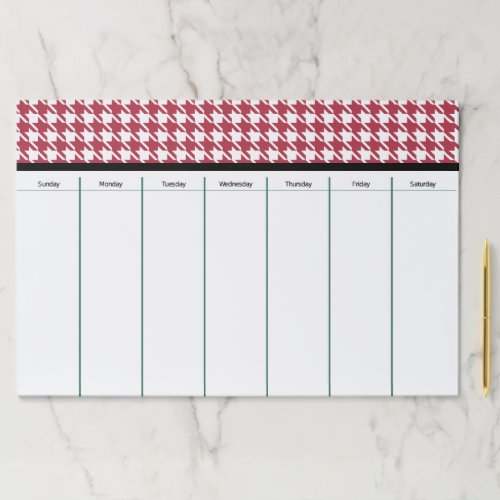 Retro Desk Weekly Schedule Planner Pad