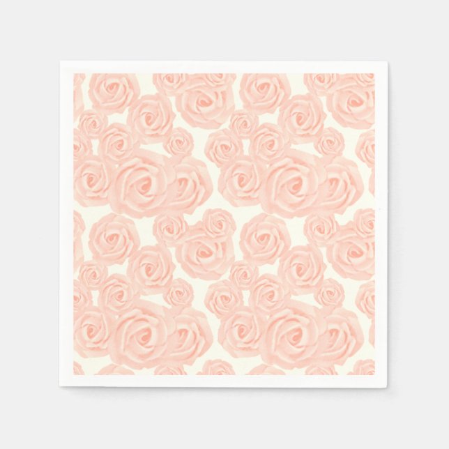 Retro dessert napkins with piped frosting roses (Front)