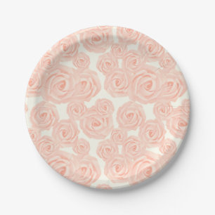 Retro dessert plate with piped frosting roses