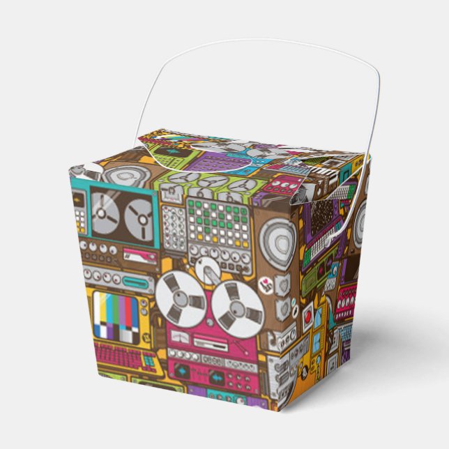 Retro Devices Recording Studio Take-Out Favor Box (Front Side)