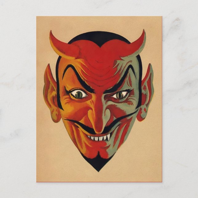 Retro Devil Postcard (Front)
