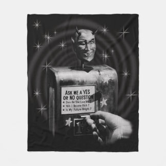 Retro Devil Question Box (vintage) Fleece Blanket