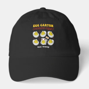 Retro Deviled Egg Six Pack Fitness Pun Vintage Egg Hat