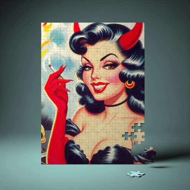Retro Devilish  Pin-up Jigsaw Puzzle (Creator Uploaded)