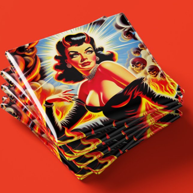 Retro Devilish Pinup Magnet (Creator Uploaded)