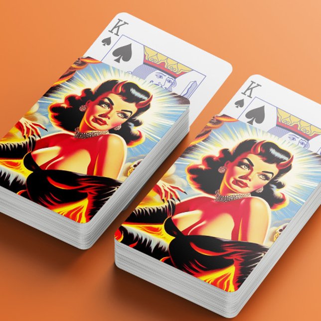 Retro Devilish Pinup Poker Cards (Creator Uploaded)