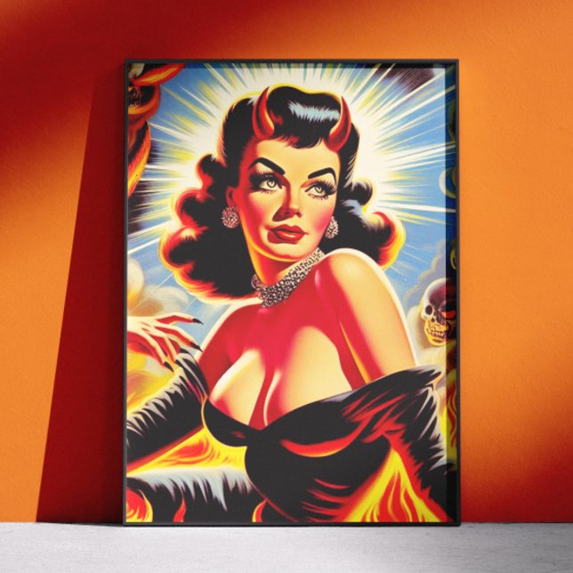 Retro Devilish Pinup Poster (Creator Uploaded)