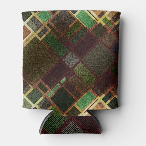 Retro Diagonal Abstract Seamless Pattern Can Cooler