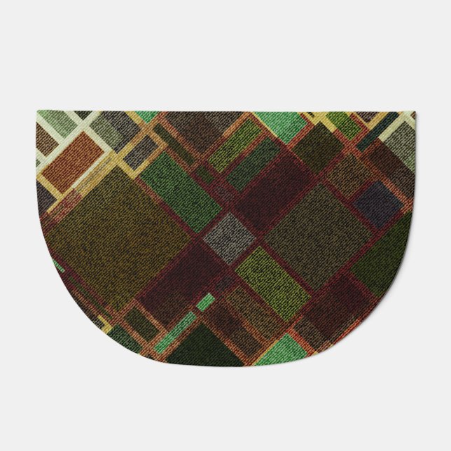 Retro Diagonal: Abstract Seamless Pattern. Doormat (Front)