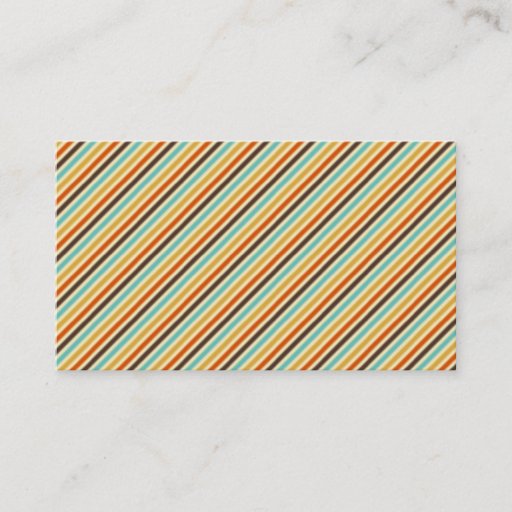 Customizable Retro Diagonal Stripes Business Card