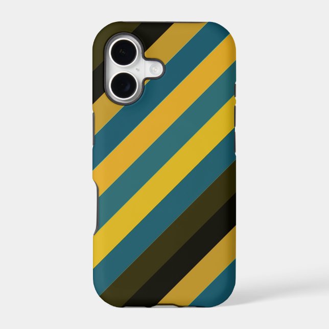 Retro diagonal stripes pattern iphone case (Back)