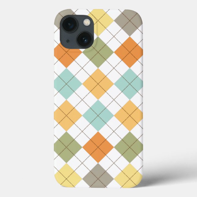 Retro Diamond Pattern iPad Mini Case (Back)