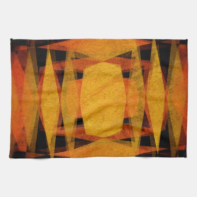 Retro diamond shapes pattern towel (Horizontal)