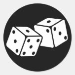 Retro Dice Classic Round Sticker