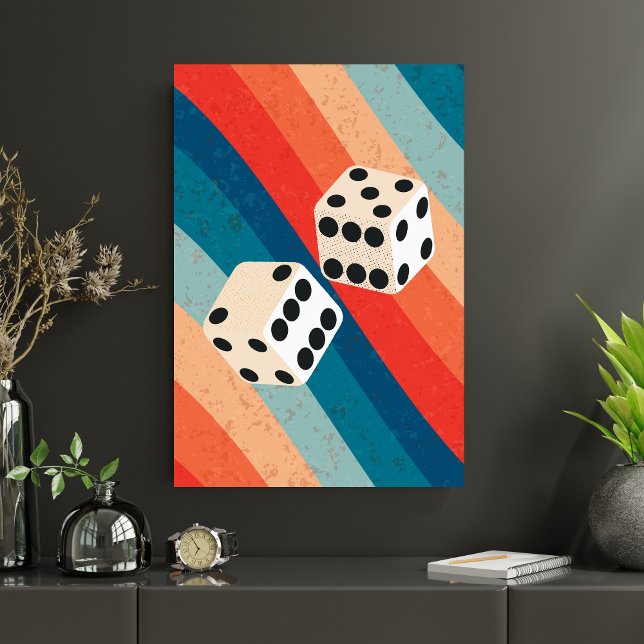 Retro Dice Wall Art Trendy Prints Feeling Lucky  (Creator Uploaded)