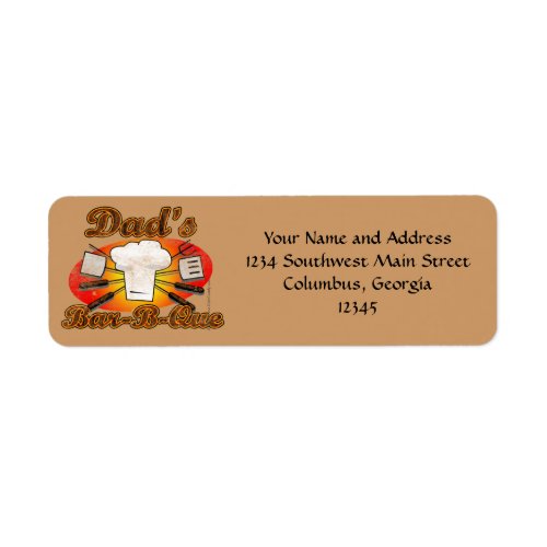 Retro Diner Dads Bar_B_Que Label