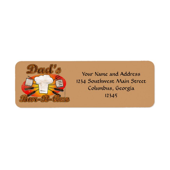 Retro Diner, Dad's Bar-B-Que Label (Front)
