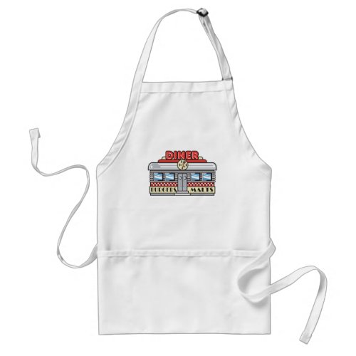 retro diner design adult apron
