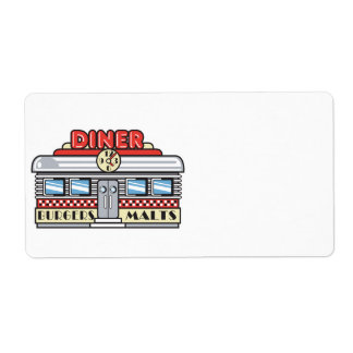 retro diner design label
