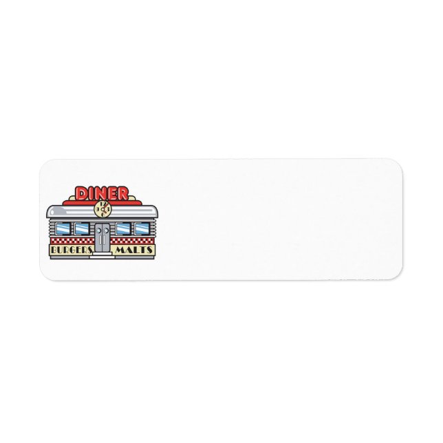 retro diner design label (Front)
