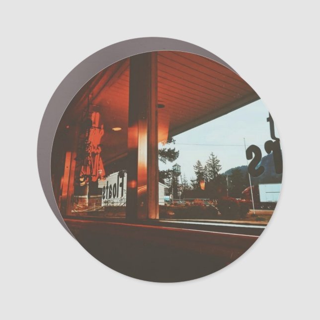  Retro Diner in the Pacific Northwest Car Magnet (Front)