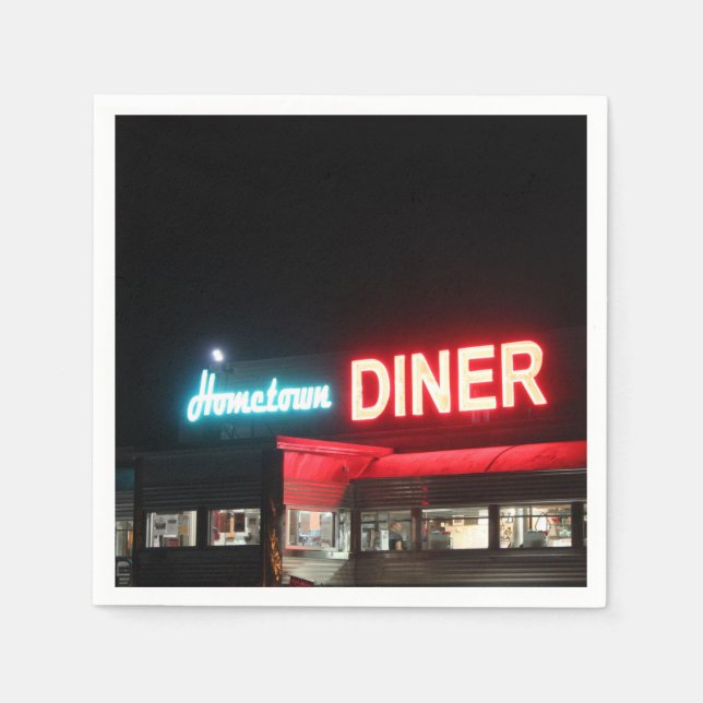 Retro Diner Paper Napkins (Front)