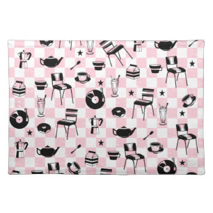 Retro Diner Pattern Cloth Placemat