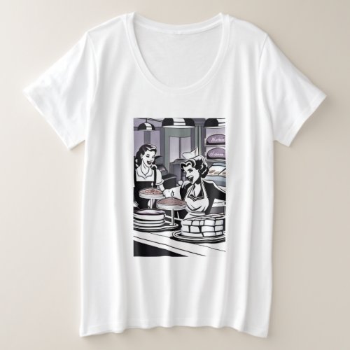 Retro Diner Plus Size T_Shirt