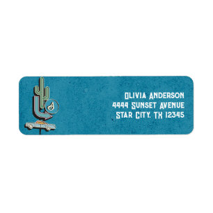 Retro Diner Sign Return Address Label
