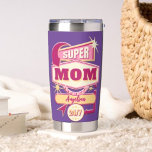 Retro Diner Sign Super Mom Insulated Tumbler
