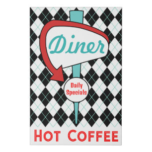 Retro Diner Sign Wall Art