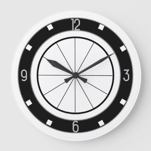 Retro Diner-Style kitchen clock (black and white)