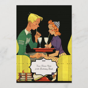 Retro Diner - Vintage Wedding Invitation