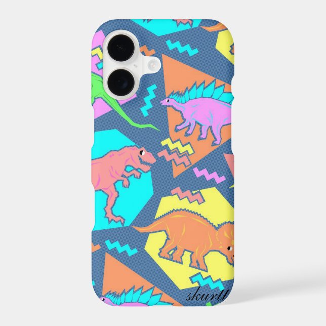 Retro Dinosaur 90s iPhone case (Back)