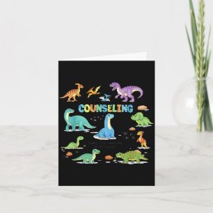 Retro dinosaur counseling school counselor card