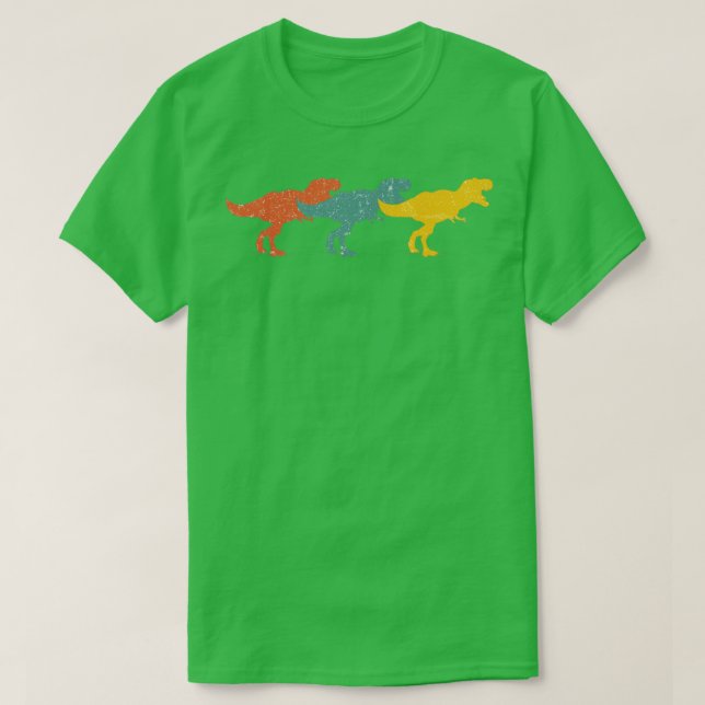 retro dinosaur trex distressed vintage T-Shirt (Design Front)