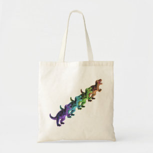 Retro Dinosaurs pop art tote bag