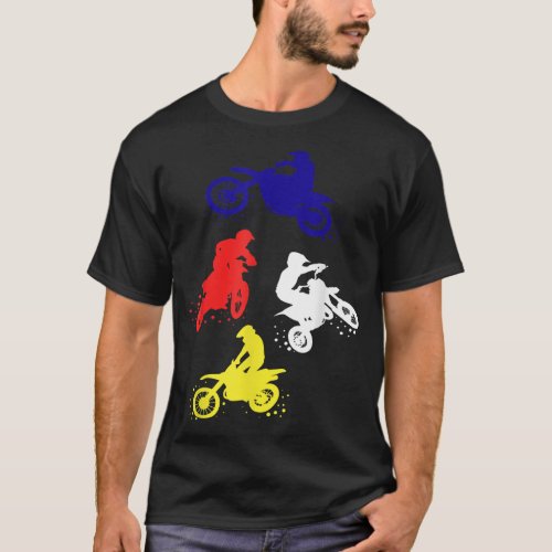 Retro Dirt Bike Boys Toddler Motocross Gift T_Shirt