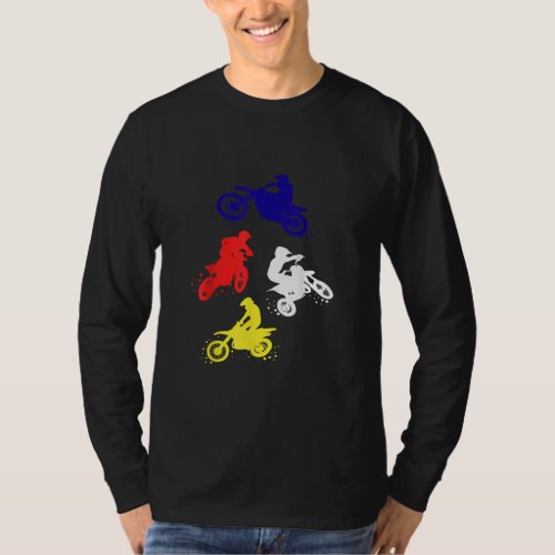 Retro Dirt Bike Boys Toddler Motocross Gift  T_Shirt