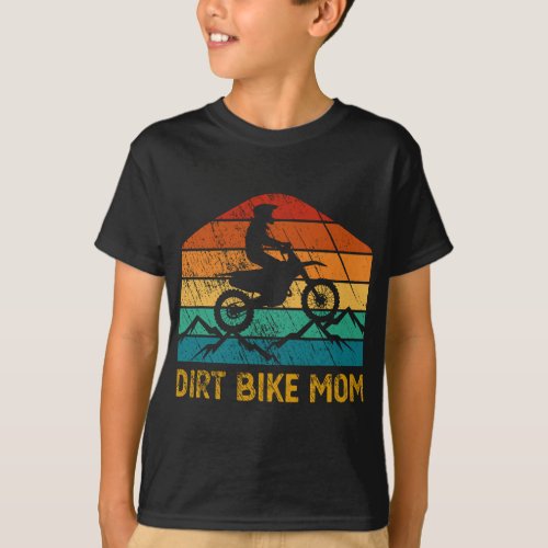 Retro Dirt Bike Mom Clothing _ Vintage Motocross M T_Shirt