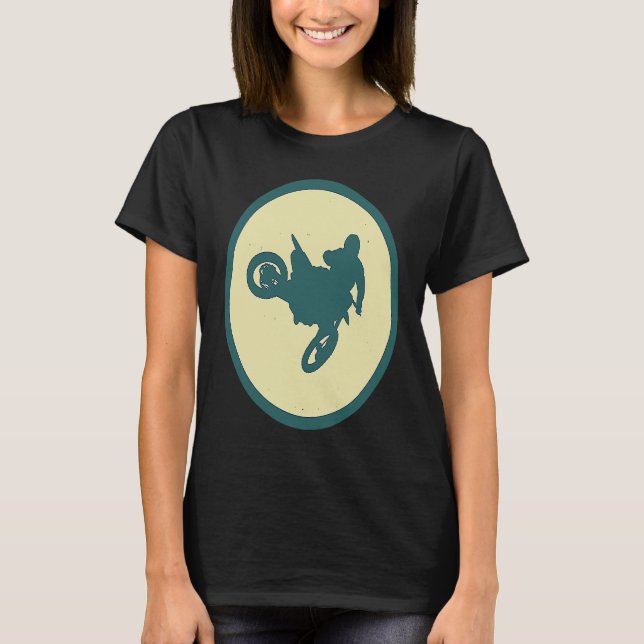 Retro Dirt Bike Rider Vintage Motocross T-Shirt (Front)