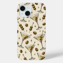 Retro Dirty Martini & Olive Phone Case
