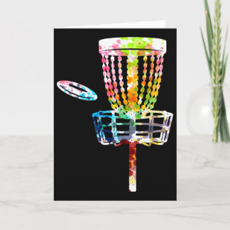 Retro Disc Golf Frisbee Sket Cart Disc Golf Player Card