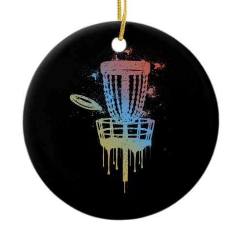 Retro Disc Golf Frolf Frisbee Golf Disc Golfing Pl Ceramic Ornament